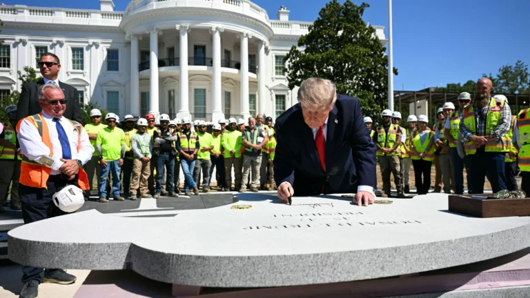 President Trump Showcases White House Renovations and New Helipad Construction