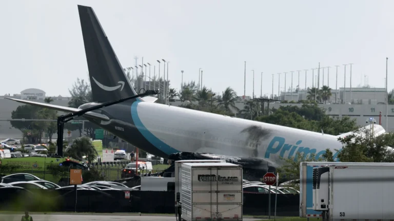 Five Dead After Amazon Cargo Plane Overruns Miami Airport Runway and Strikes Vehicles