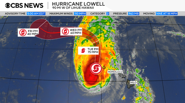 Hurricane Lowell Skirts Western Hawaii, Bringing Damaging Winds and Flash Flood Risks